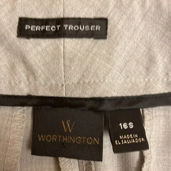 Worthington light gray  16 short trousers style Perfect Trouser - Picture 4 of 6